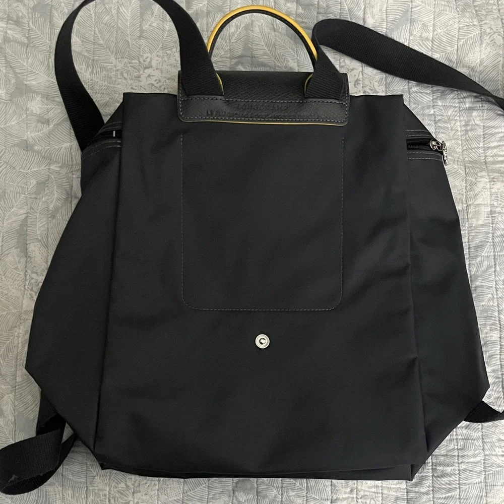 Longchamp large gunmetal Backpack - Picture 2 of 7